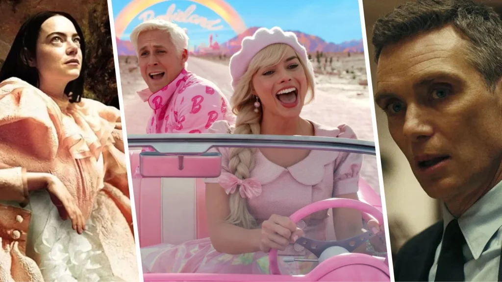Dónde ver las películas nominadas a los Oscars 2024: Pobres criaturas, Barbie y Oppenheimer.